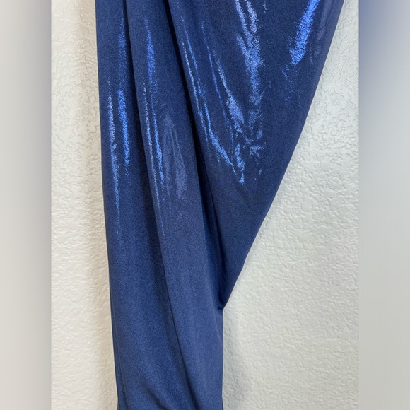 Norma Kamali Strapless Diana Gown in Military Blue size Large New $265 - Picture 13 of 16